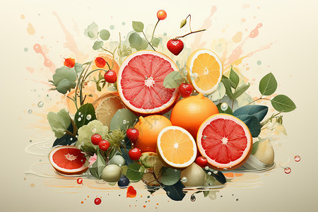 水果的集合插图图片