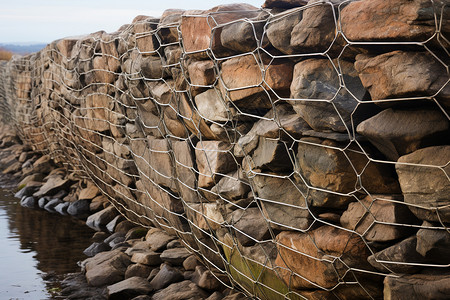 加固工程岩石防护网格背景