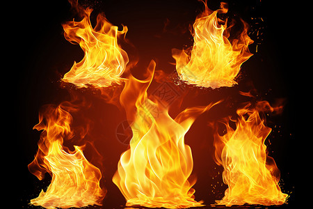燃烧取暖的火苗高清图片