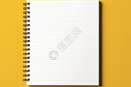 白色背景上的空白笔记本背景图片