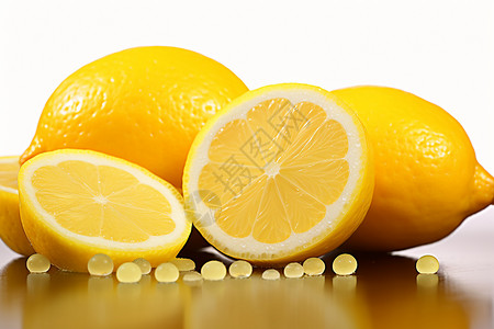 成熟多汁的柠檬水果图片