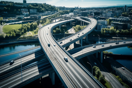 四通八达的高速公路背景