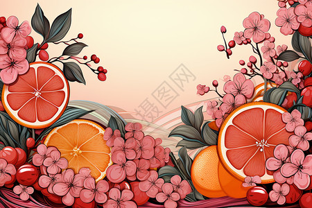 抽象水果框架背景图片