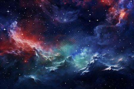 宇宙奇幻星云绘景背景图片