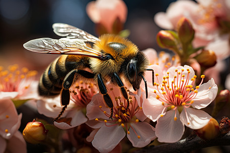 花中的小蜜蜂图片