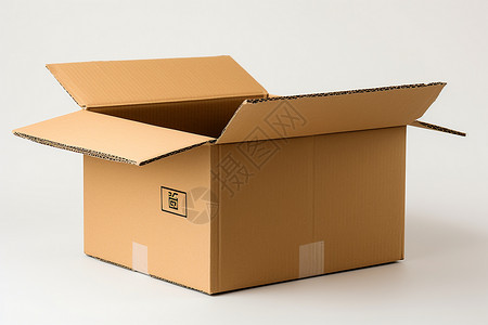 快递包装盒打开的包装盒子背景