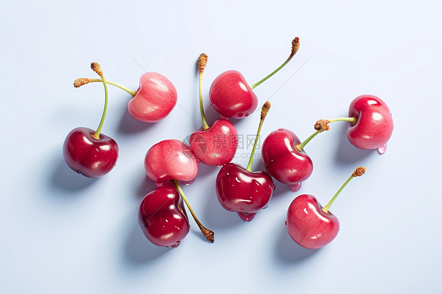 新鲜健康的樱桃水果图片