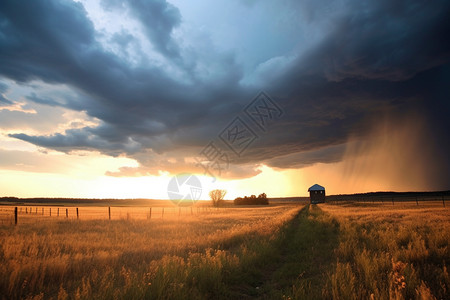 准备下暴雨的农庄图片
