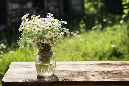 迎着阳光的小白花瓶背景图片