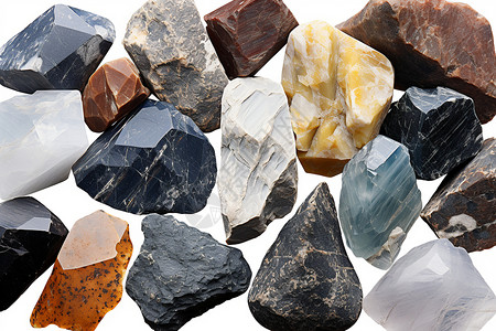 宝石学各种各样的矿石背景