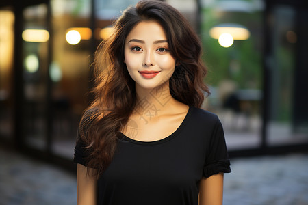 笑容甜美的亚洲女性图片