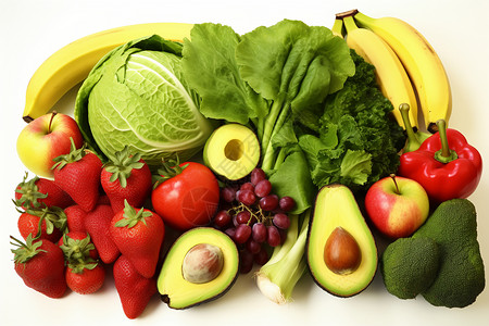 健康饮食的有机蔬果图片