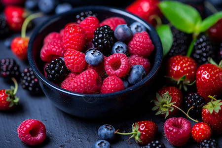 健康饮食的水果盘图片