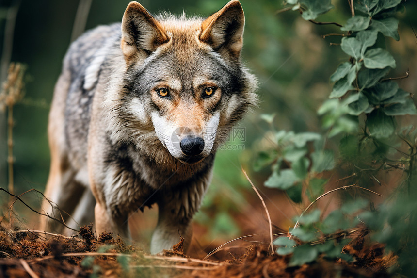 凶猛可怕的野生孤狼图片