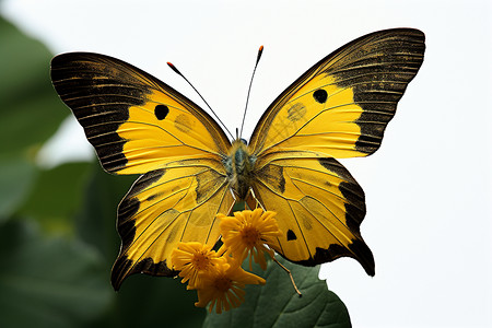 花间黄蝴蝶背景图片