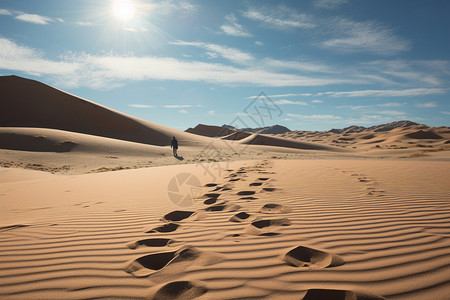 沙漠行走的人背景图片