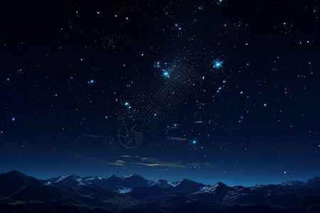 夜晚的星海背景图片