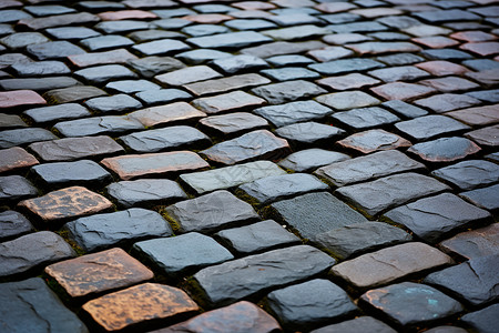 石头铺成的砖石铺设的小路背景