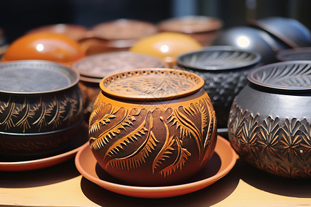 瓷器制作多彩陶艺展示背景