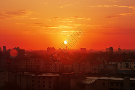 日落光辉之城背景图片