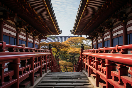 古庙的建筑背景图片