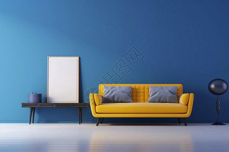 黄色沙发背景图片