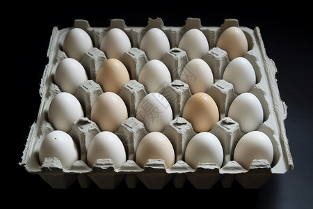 一板鸡蛋新鲜托盘板高清图片