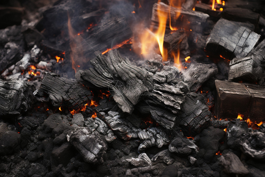 燃烧的煤炭图片