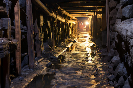 地下矿井中的隧道图片