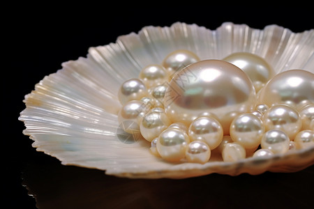 一个珍珠贝壳里的珍珠图片