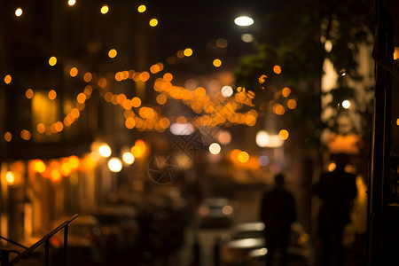 城市夜晚的街道图片