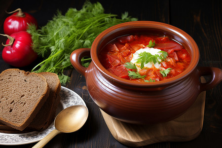 美味传统红菜汤背景图片
