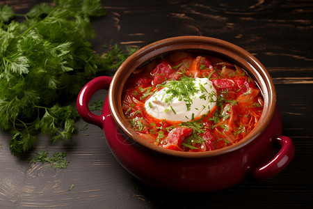 美味的乌克兰红菜汤背景