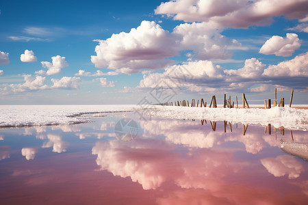 玫瑰盐湖的梦幻景观图片