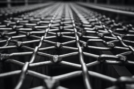 链条围栏牢固的金属钢铁网背景