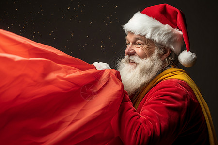 庆祝圣诞节的圣诞老人装扮背景图片