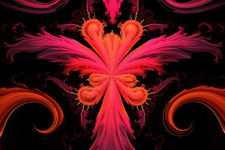 抽象魔幻的红色花纹背景背景图片