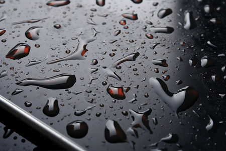 水滴手机手机屏幕上的雨滴背景