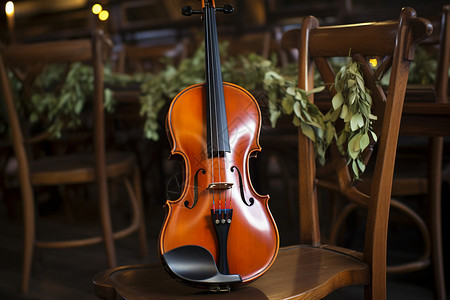 精致的古典小提琴背景图片