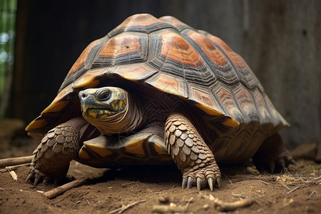 大型的斑纹龟高清图片
