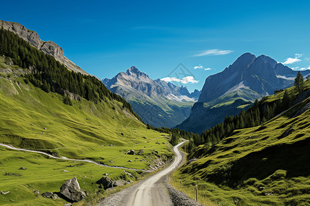 弯曲的山路山脉中的弯曲公路背景