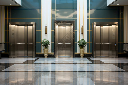 复古典雅现代简约明亮的电梯背景