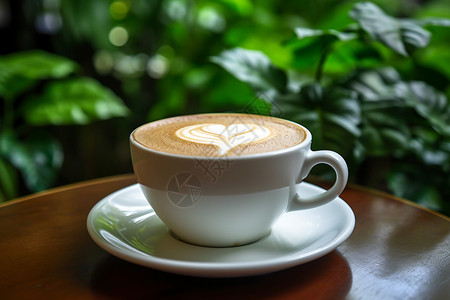 清晨甜蜜的咖啡高清图片