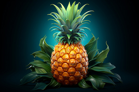 梦幻神奇的菠萝背景图片