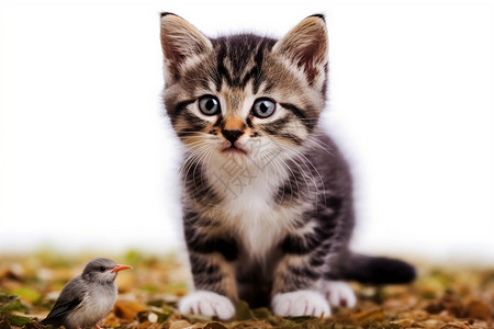 猫和小鸟的友谊图片