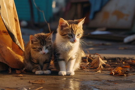 悲伤的流浪猫图片