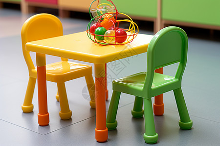 儿童桌房间里的玩具桌背景