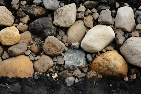 矿山上的碎石背景图片