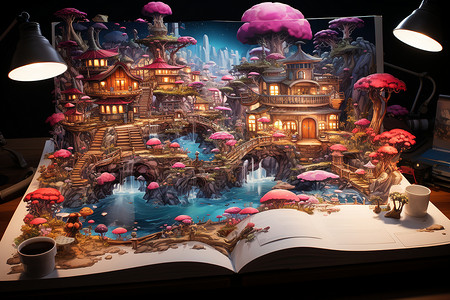书籍上的奇幻城堡图片
