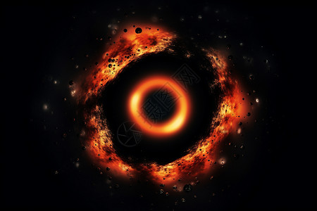 火焰红红环星云的创意背景设计图片